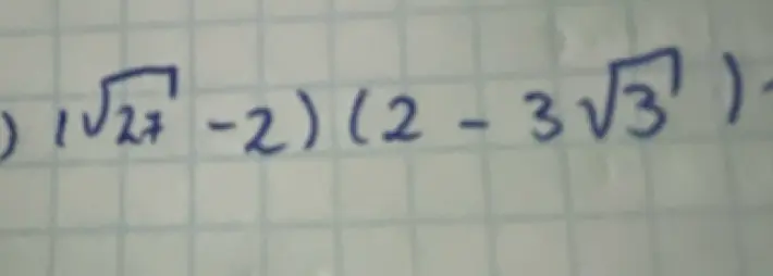 Вычисли выражение (√27-2)(2-3√3)