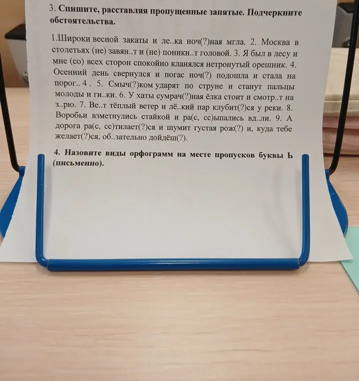 Назови виды орфограмм на месте пропусков буквы Ь.