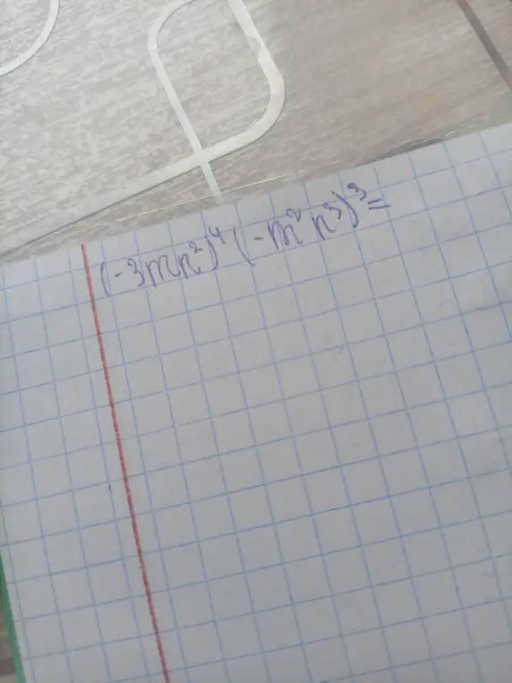 Вычисли выражение ( -3mn²)⁴ * (-m²n³ )³