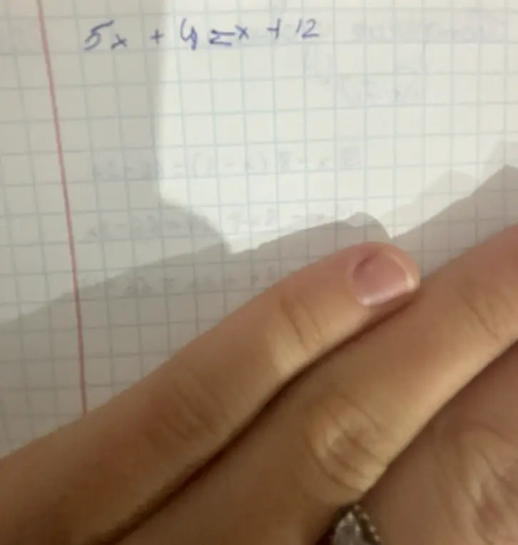 Помоги мне решить уравнение 5x + 4 = x + 12