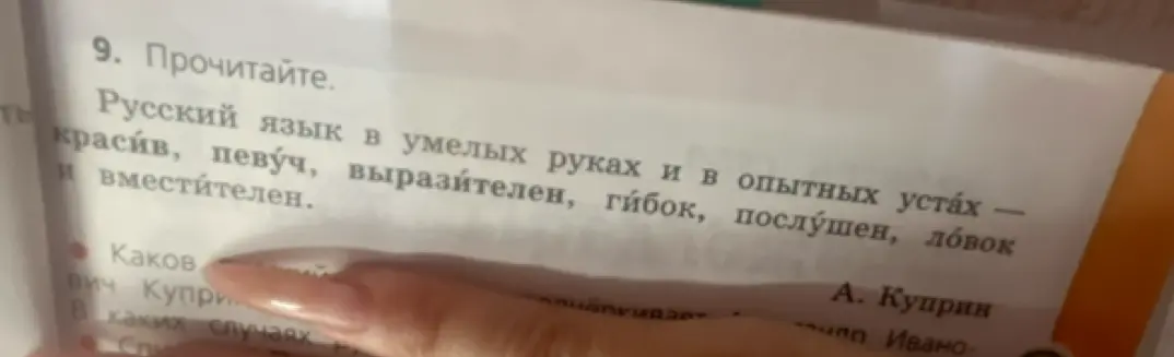 Каков русский язык по мнению Куприна?