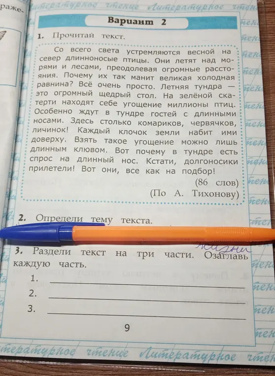 Помоги мне определить тему текста и разделить текст на три части и озаглавить каждую часть