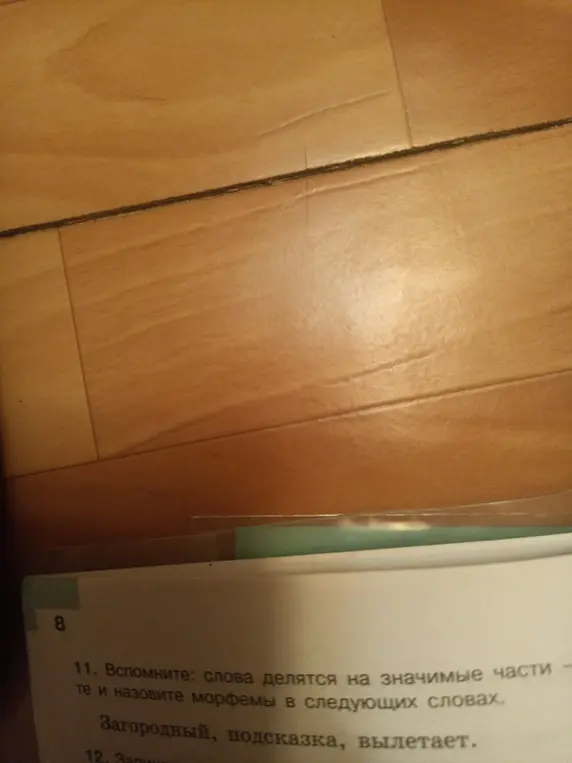 Объясни, как делятся на морфемы слова 'загородный', 'подсказка', 'вылетает'.