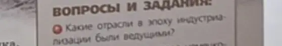 Какие отрасли в эпоху индустриализации были ведущими?