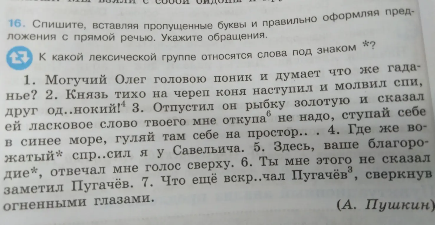 К какой лексической группе относятся слова «вожатый» и «благородие»?