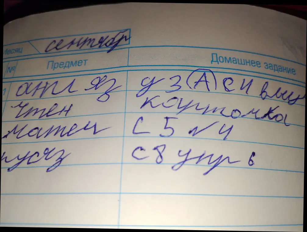 У тебя задание по английскому языку - упр. 3 (A) и выучить