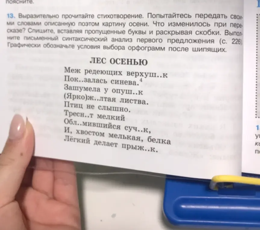 Выполни списывание, вставляя пропущенные буквы и раскрывая скобки и выполни письменный синтаксический анализ первого предложения.