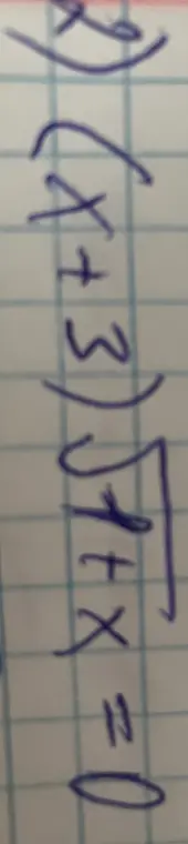 Реши уравнение (x+3)√(1+x) = 0