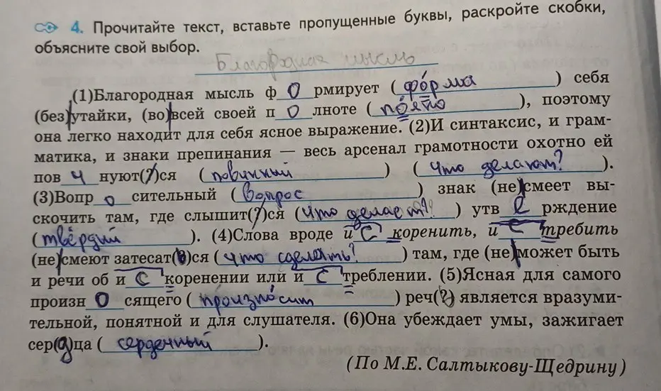 Как ты понимаешь смысл финала текста (предложения 5-6)?