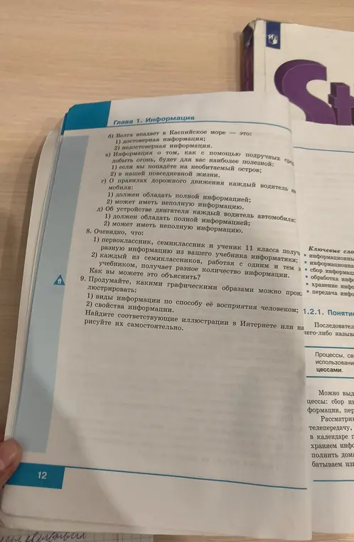 Ты можешь объяснить пункты 6, 8 и 9 из главы "Информация"?
