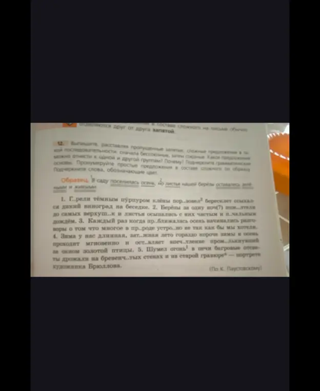 Помоги выписать, расставляя пропущенные запятые, сложные предложения в такой последовательности: сначала бессоюзные, затем союзные в упражнении 12