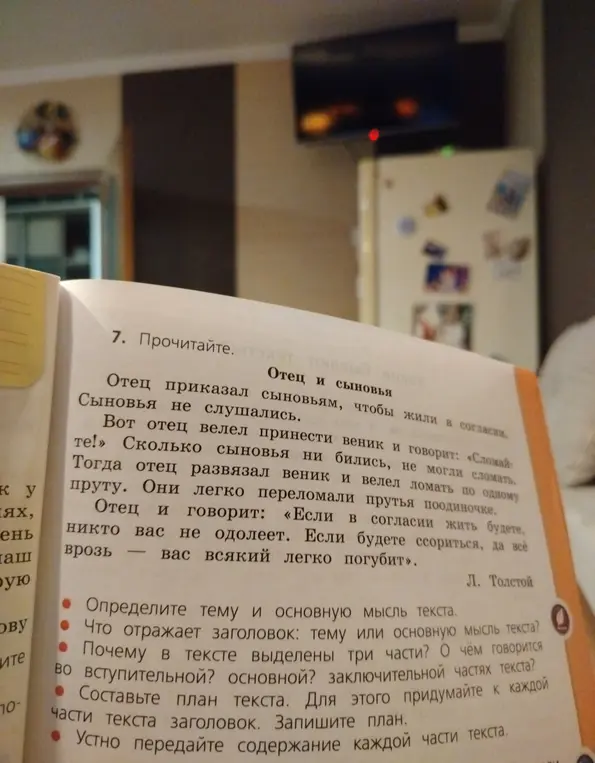 Определи тему и основную мысль текста "Отец и сыновья"