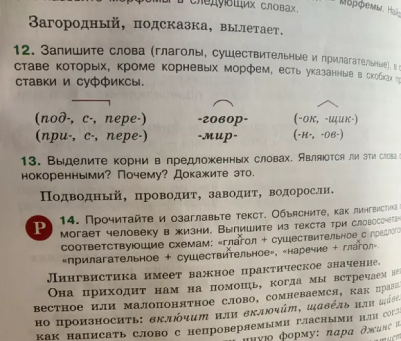 Выполни задания из упражнений 12, 13 и 14