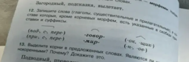 Составь слова с приставками, корнями и суффиксами. Выдели корни в предложенных словах и определи, являются ли они однокоренными.