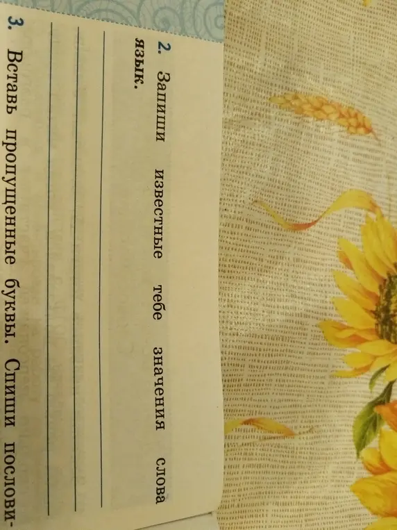 Запиши известные тебе значения слова язык.