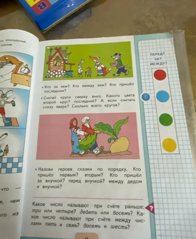 Назови героев сказки по порядку.