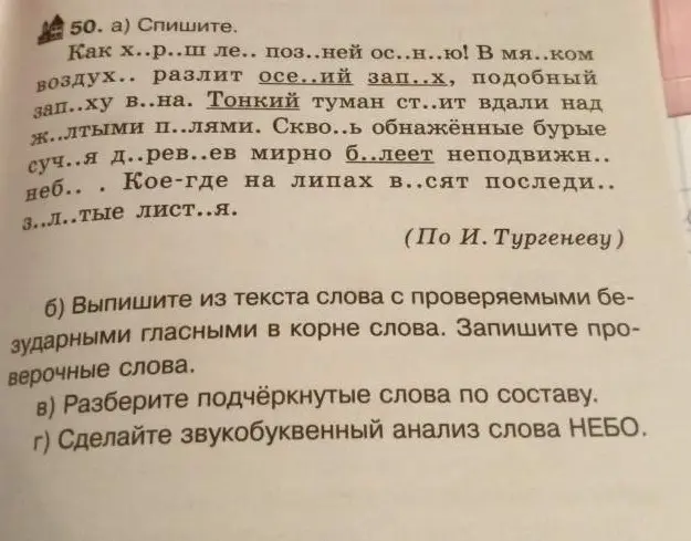 Можешь ли ты помочь с заданием по русскому языку: спиши, вставь пропущенные буквы?
