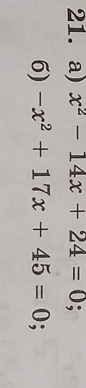 Можешь помочь решить квадратные уравнения: a) x² - 14x + 24 = 0?