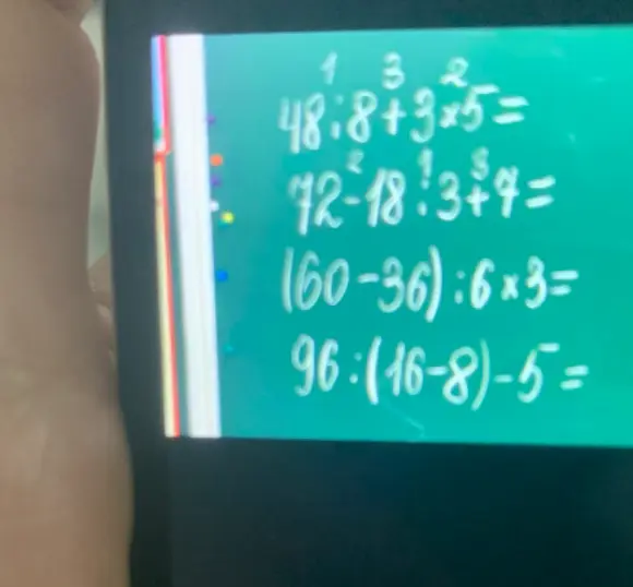 Реши пример 48:8+3×5