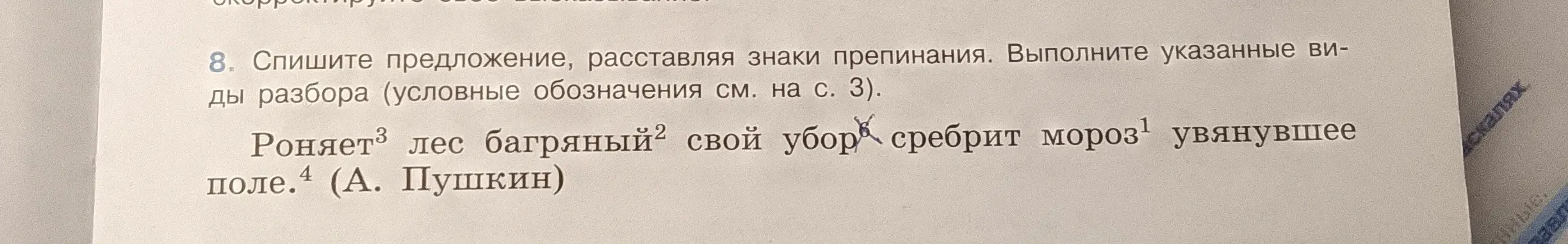 Предложи знаки препинания в предложении и выполни указанные виды разбора