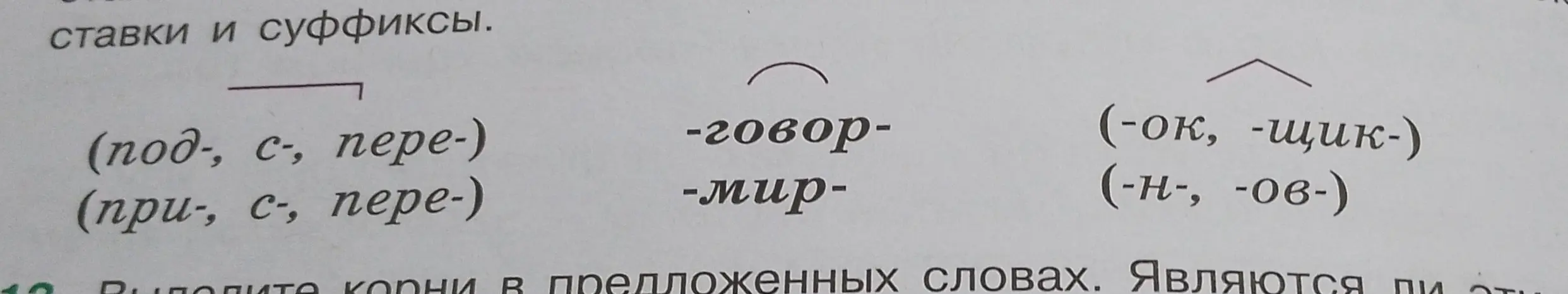 Можешь ли ты выделить корни в предложенных словах?