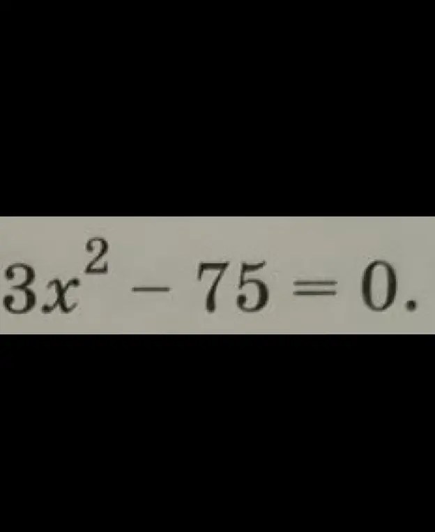 Можешь помочь мне решить уравнение 3x² - 75 = 0?