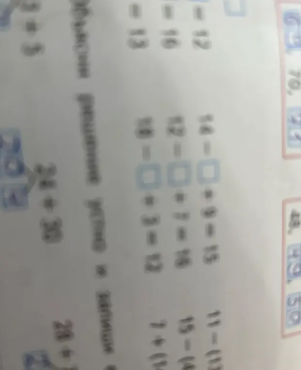 Реши уравнения: 14-□=9-15