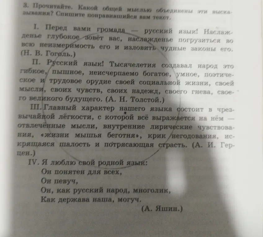 Какой общей мыслью объединены эти высказывания?