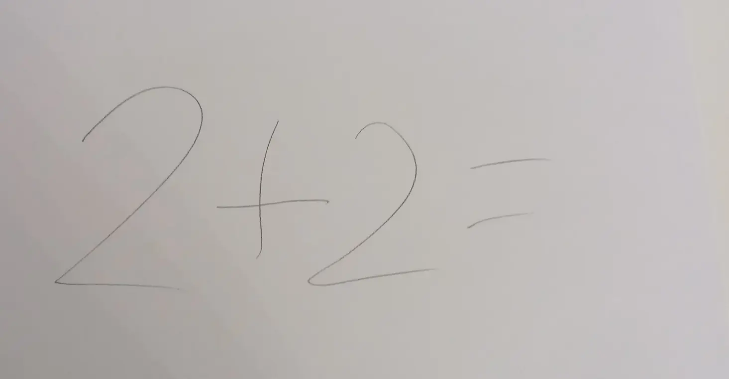 Реши пример 2+2