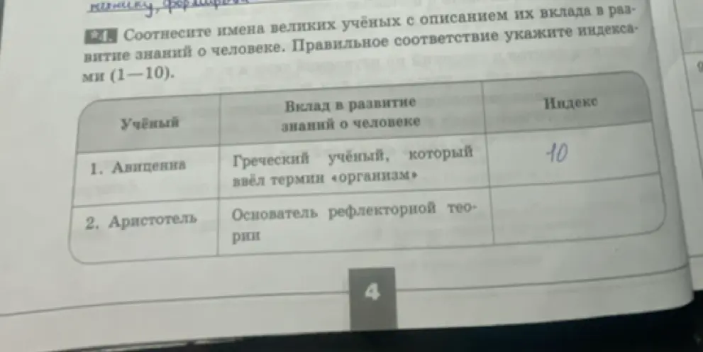 Ты просишь сопоставить имена учёных с их вкладом в развитие знаний о человеке.