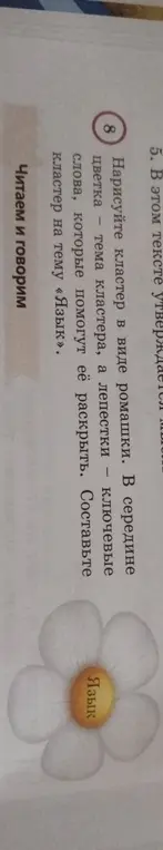 Составь кластер на тему «Язык».