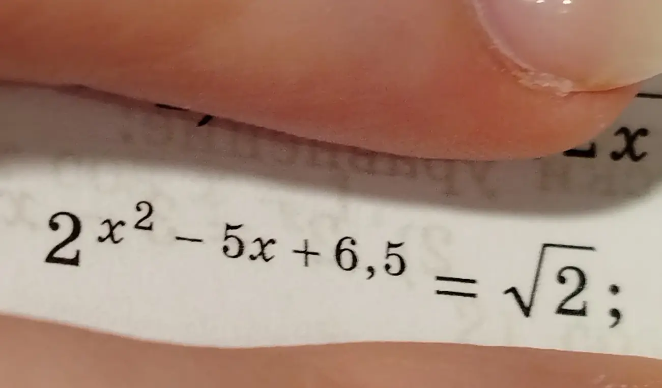 Как найти корни уравнения 2x² - 5x + 6,5 = √2