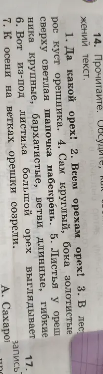Дай ответ на вопрос: Да какой орех?