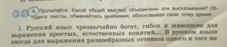 Определи, какая общая мысль объединяет данные высказывания о русском языке