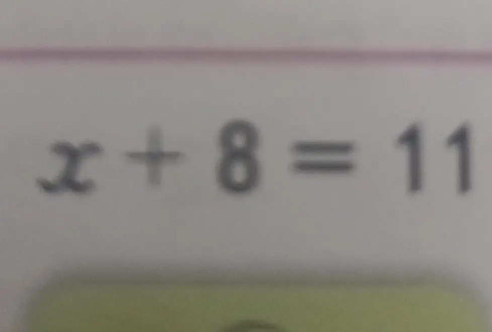 Ты просишь меня решить уравнение x + 8 = 11