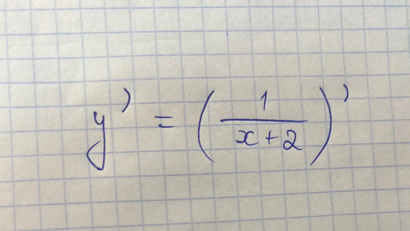 Найти промежутки возрастания и убывания функции y = 1/(x+2)