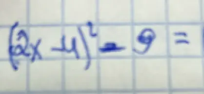 Реши уравнение (2x-4)² = 9