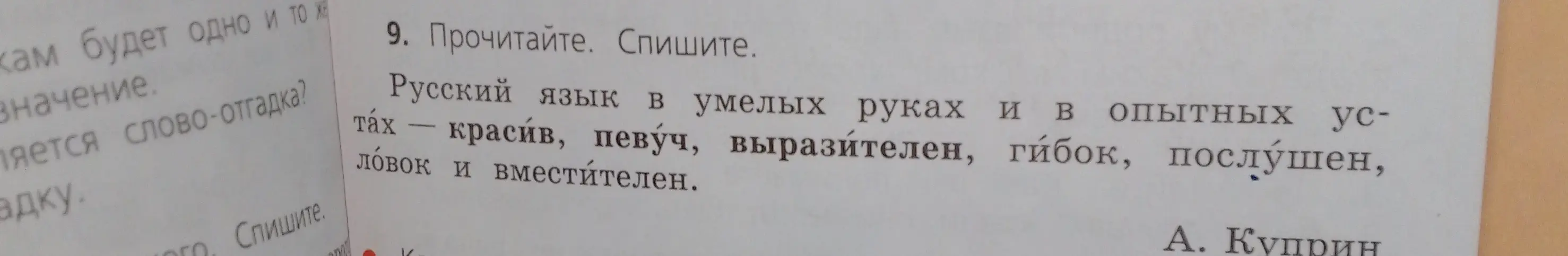 Помоги списать текст из упражнения