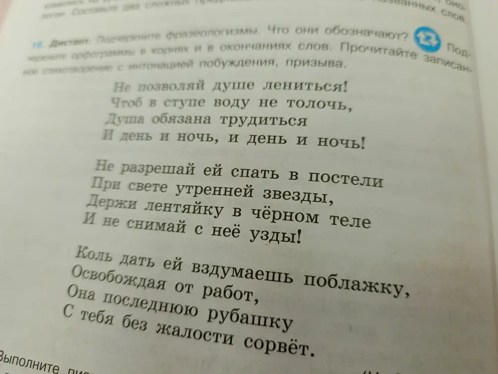 Подчеркни фразеологизмы в диктанте и объясни, что они обозначают