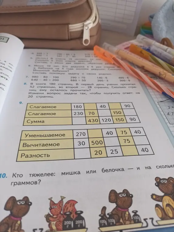 Помоги мне решить 9 и 10 задание по математике