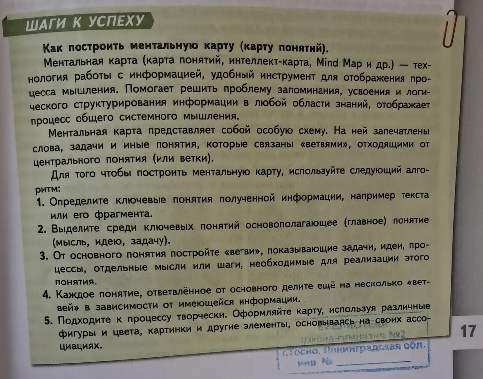 Объясни, как построить ментальную карту (карту понятий).