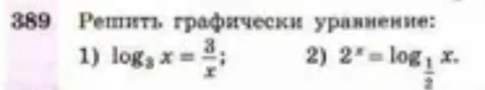 Можешь ли ты помочь мне решить графически уравнение log₃x = 3/x?