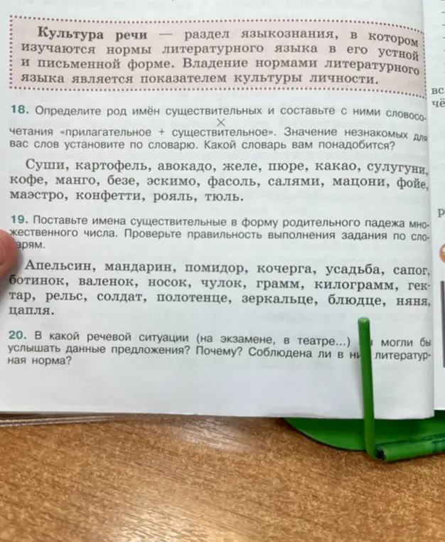 Определи род имён существительных и составь с ними словосочетания «прилагательное + существительное».