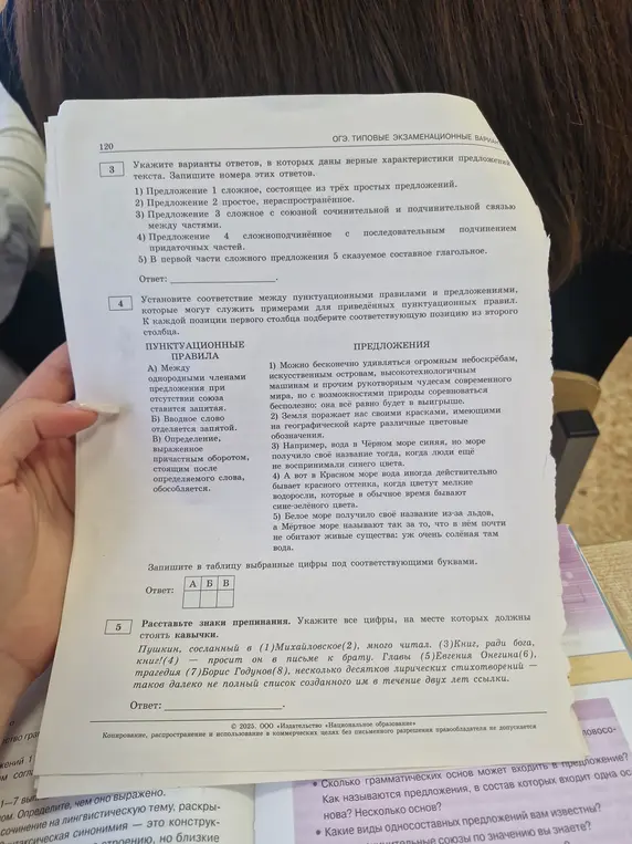 Можешь ли ты указать варианты ответов, в которых даны верные характеристики предложений текста, установить соответствие между пунктуационными правилами и предложениями, а также расставить знаки препинания?