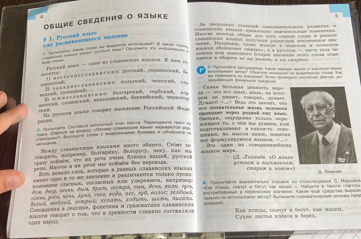 Предложи составить вопросный план текста про русский язык