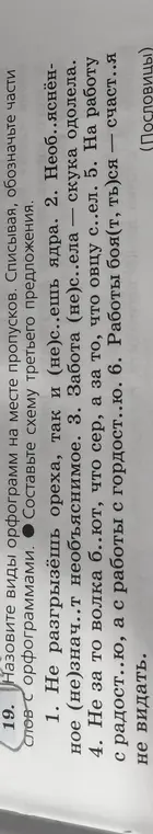 Назови виды орфограмм на месте пропусков в предложении 'Не разгрызёшь ореха, так и (не)с..ешь ядра'.