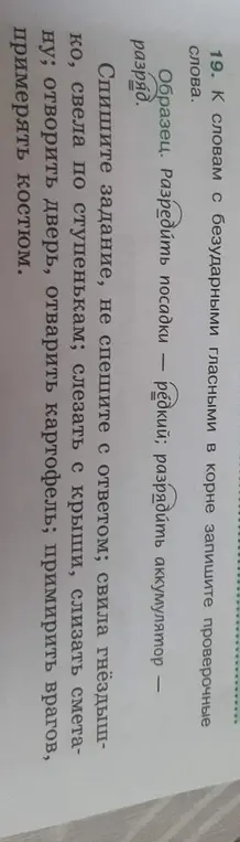 Подбери проверочные слова к словам с безударными гласными в корне: свила гнездышко.