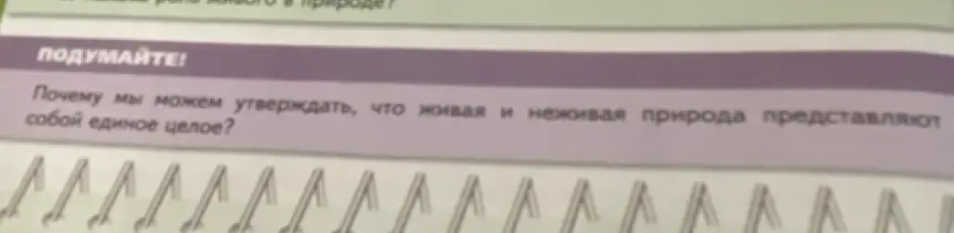 Можешь ли ты объяснить, почему можно утверждать, что живая и неживая природа представляют собой единое целое?