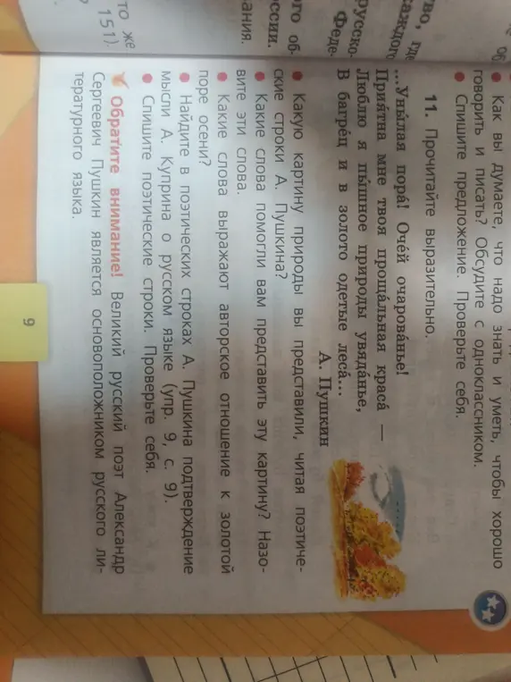 Можешь ли ты ответить на вопросы по стихотворению А.С. Пушкина?
