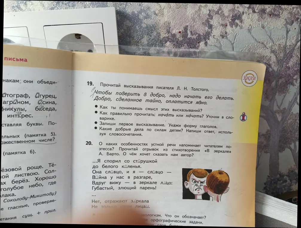 Ты просишь объяснить смысл высказываний Л. Н. Толстого из 19 задания и ответить на вопросы к ним.